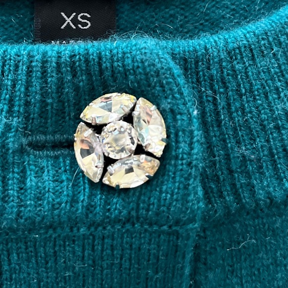 J Crew - Cashmere Cardigan with Jeweled Buttons - Picture 3 of 4